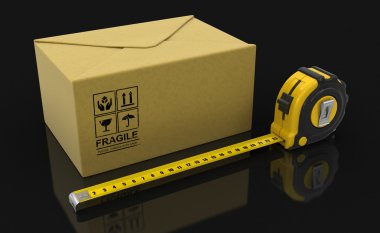 Kağıt paket ve cetvel (dahil kırpma yolu)