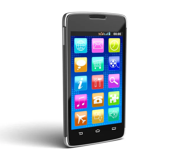 Smartphone touchscreen (percorso di ritaglio incluso ) — Foto Stock