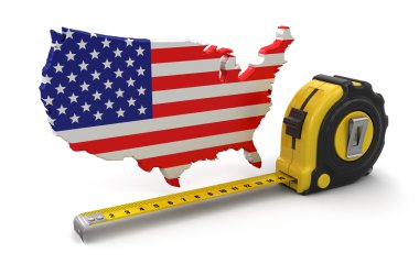 cetvel (dahil kırpma yolu ile ABD Haritası)