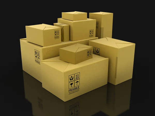 Paper Packages (clipping path included) — Stock Photo, Image