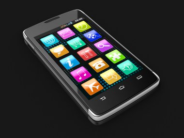 dokunmatik ekran smartphone (dahil kırpma yolu)