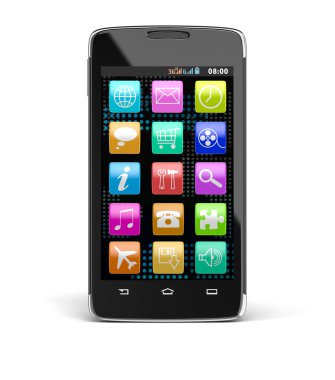 dokunmatik ekran smartphone (dahil kırpma yolu)