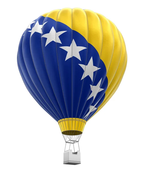 Ballon à air chaud avec drapeau de Bosnie-Herzégovine (chemin de coupure inclus ) — Photo