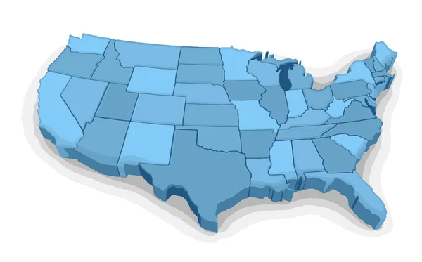 La mappa di USA — Vettoriale Stock