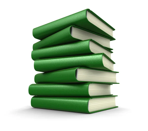 Stack of textbooks (clipping path included) — Stock Photo, Image