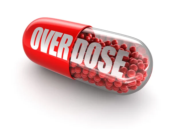 Overdose pillola (percorso di ritaglio incluso ) — Foto Stock