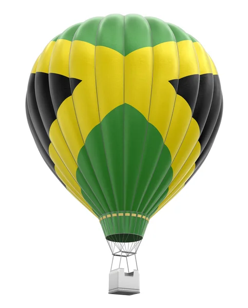 Hot Air Balloon with Jamaican Flag (clipping path included) — Stock Photo, Image