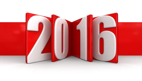 New Year 2016 (clipping path included) — Stock Photo, Image