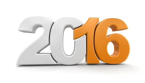 New Year 2016 (clipping path included) — Stock Photo, Image