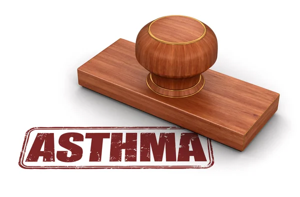 Rubber Stamp asthma  (clipping path included) — Stock Photo, Image