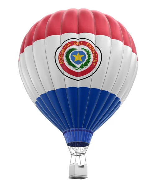 Hot Air Balloon with Paraguayan Flag (clipping path included) — Stock Photo, Image