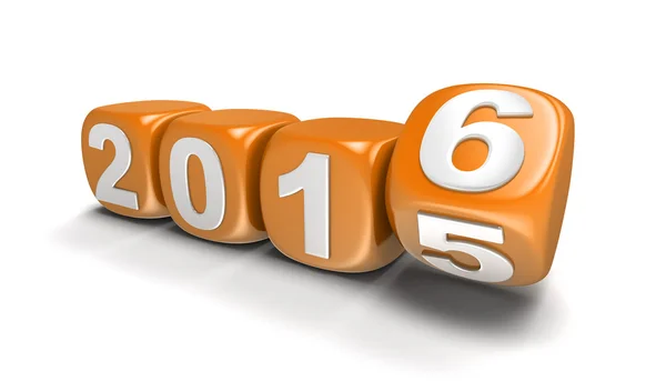 New Year 2016 (clipping path included) — Stock Photo, Image