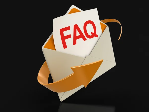 Letter FAQ (clipping path included) — Stock Photo, Image