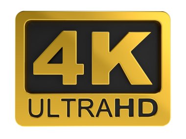Ultra HD 4K icon clipart