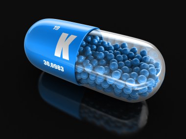 Vitamini kapsülü K (dahil kırpma yolu).