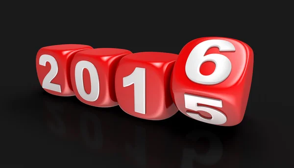 New Year 2016 (clipping path included) — Stock Photo, Image