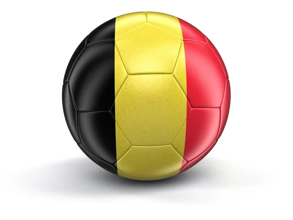 Fútbol con bandera belga — Foto de Stock