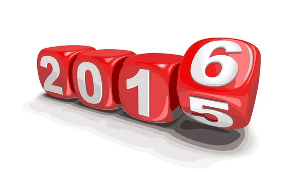 Nuevo año 2016 — Vector de stock