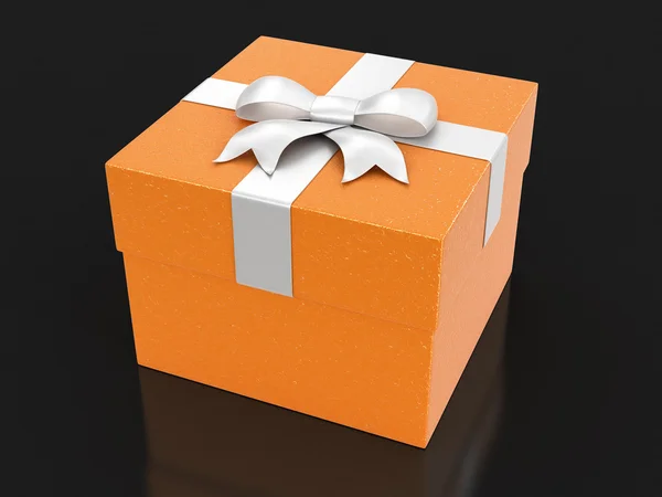 礼品盒 (剪切路径包括蝴蝶结) — 图库照片