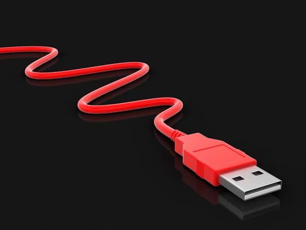 USB Cable (clipping path included) — Stock Photo, Image