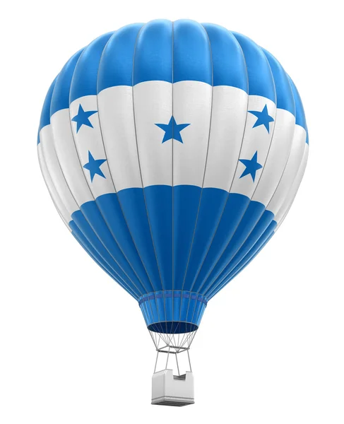 热气球与洪都拉斯国旗 (剪切路径包括) — 图库照片