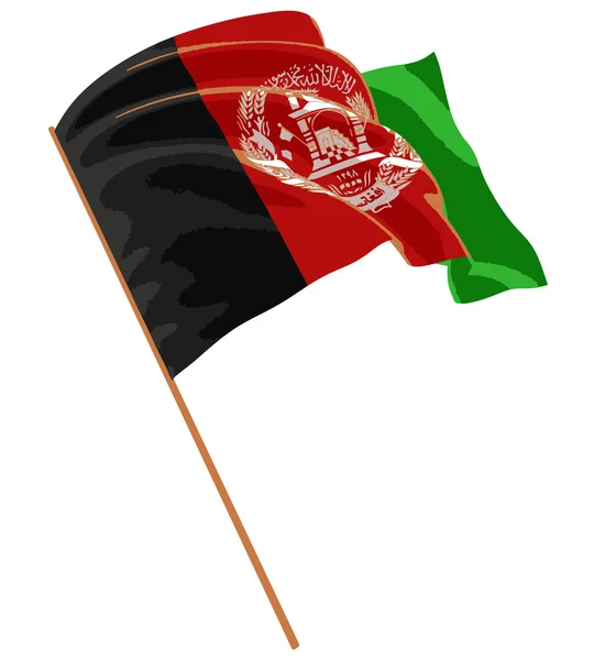 3D Afghani flag — Stock Vector