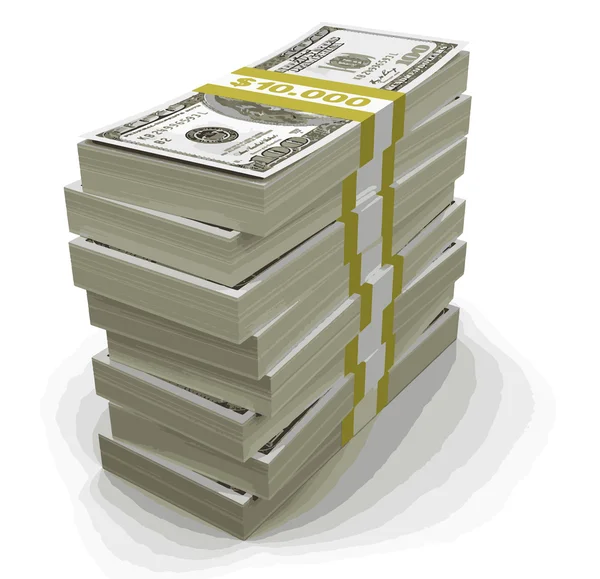 Pile of Dollars — Stock Vector