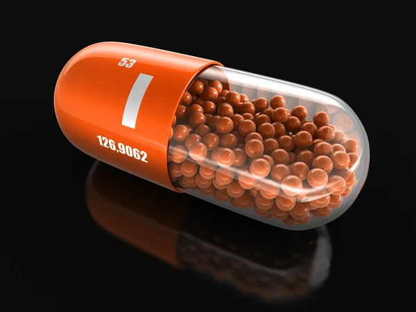Vitamina capsula I (percorso di ritaglio incluso ). — Foto Stock