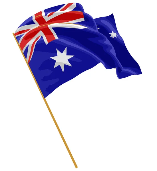 Bandeira 3D australiana — Vetor de Stock