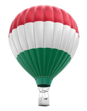 Sıcak hava balonu Macar bayrak (dahil kırpma yolu ile)