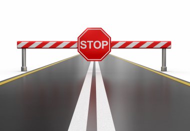 Yol dur işareti (dahil kırpma yolu ile kapalı)