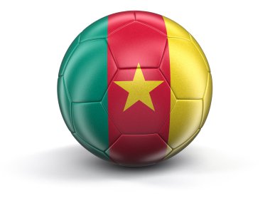 Futbol futbol Kamerun bayrağı ile