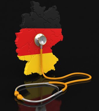 steteskop (dahil kırpma yolu ile Almanya Haritası)