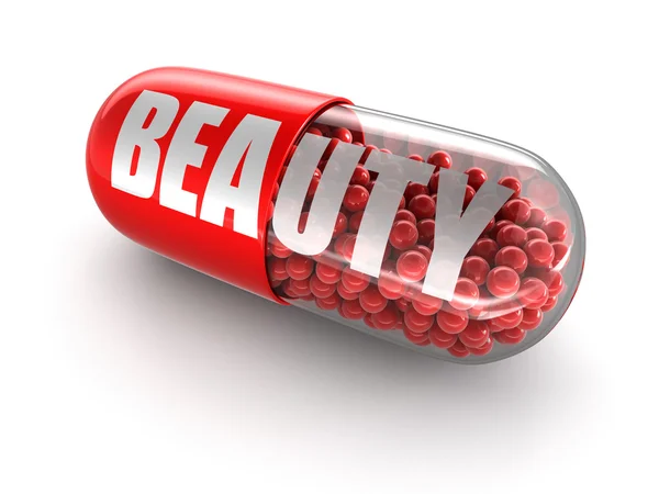 Pill beauty (clipping path included) — Stock Photo, Image