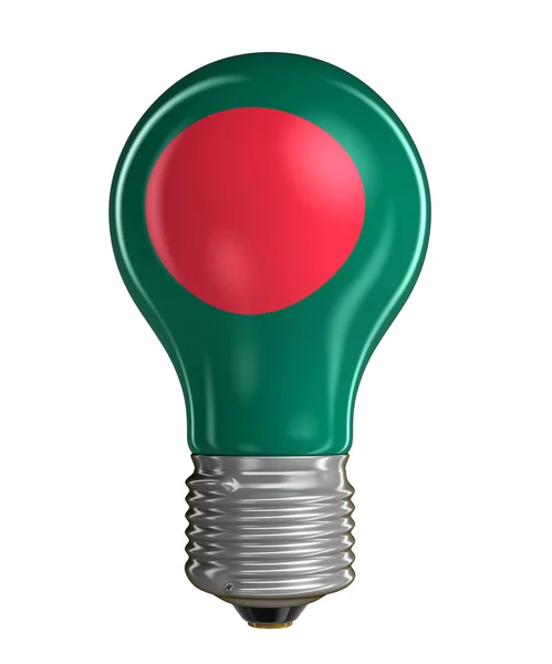 Ampoule avec drapeau du Bangladesh (chemin de coupe inclus ) — Photo