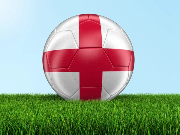 Calcio calcio con bandiera inglese — Foto Stock