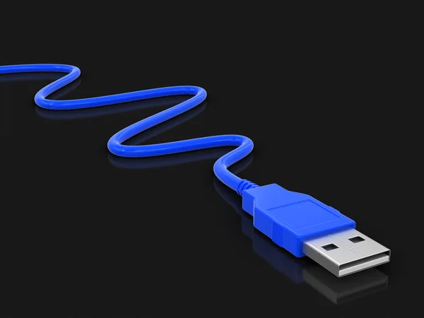 USB Cable (clipping path included) — Stock Photo, Image