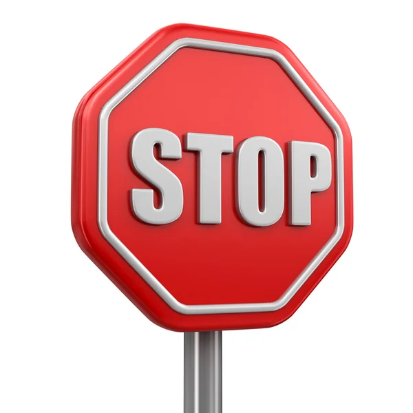 Stoppschild (Clipping-Pfad inklusive)) — Stockfoto