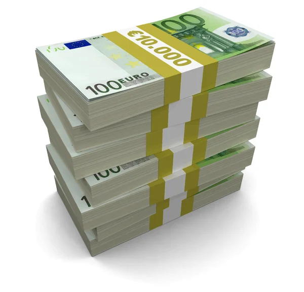 กองเงินยูโร — ภาพเวกเตอร์สต็อก