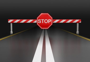 Yol dur işareti (dahil kırpma yolu ile kapalı)