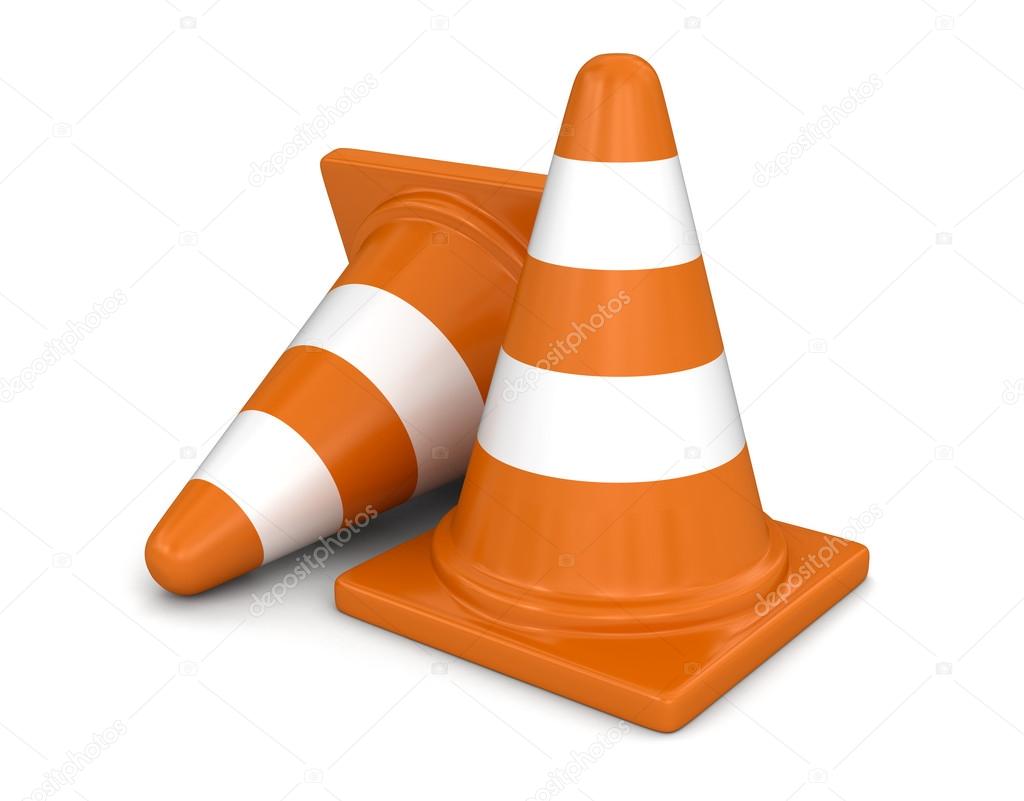 Row of traffic cones