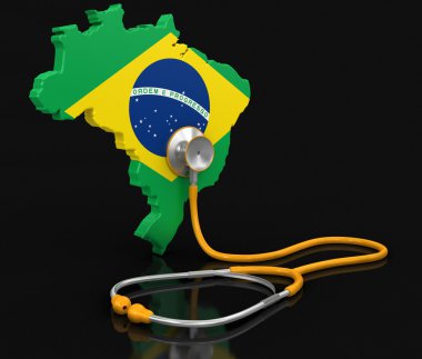 Steteskop (dahil kırpma yolu ile Brezilya Haritası)