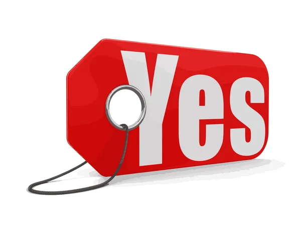 Label yes — Stock Vector