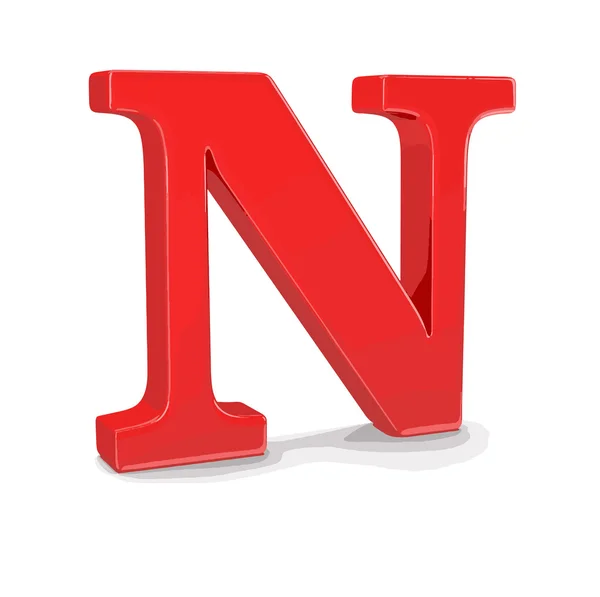 Letter N — Stock Vector