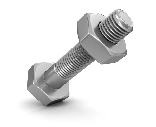 Metal bolt (clipping path included) — Stock Photo, Image