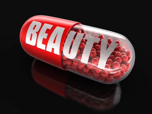 Pill beauty (clipping path included) — Stock Photo, Image