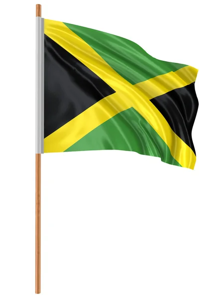 3D Jamaicas flagga — Stockfoto