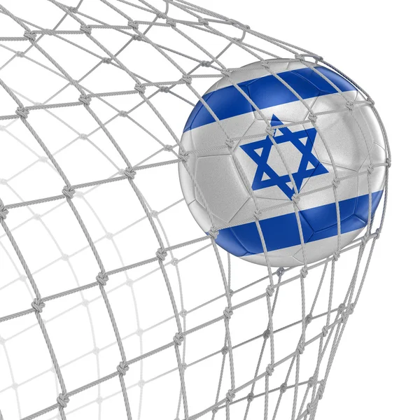 Net에 이스라엘 soccerball — 스톡 사진