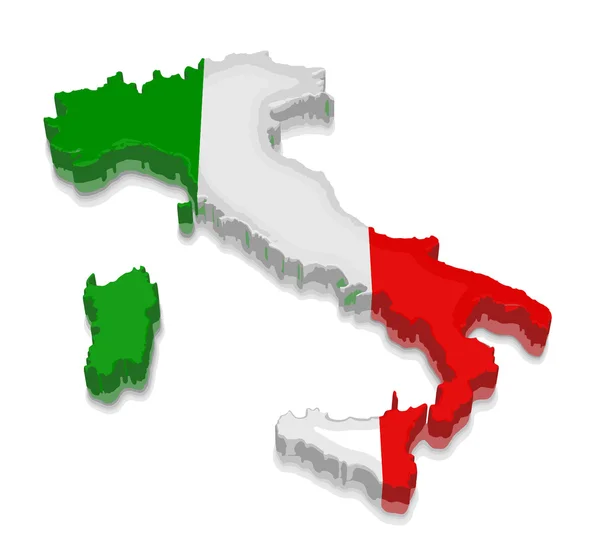 La mappa di Italia — Vettoriale Stock