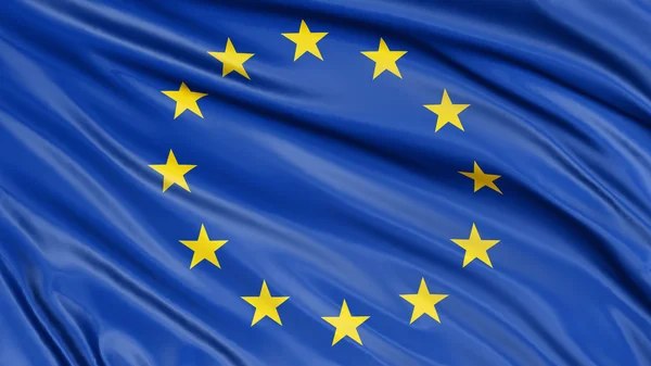 Bandera 3D de la Unión Europea —  Fotos de Stock